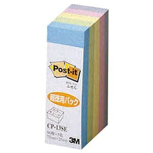 �i�܂Ƃ߁j 3M �|�X�g�C�b�g �ӂ��� �J���[�L���[�u �����p 75×25mm �p�X�e���J���[���F5�F CP-13SE 1�� �y×15�Z�b�g�z