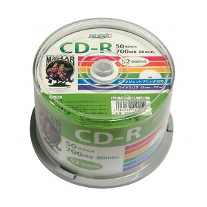 (�܂Ƃ�)HI DISC CD-R 700MB 50���X�s���h�� �f�[�^�p 52�{���Ή� �����C�h�v�����^�u�� HDCR80GP50�y×5�Z�b�g�z