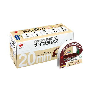(�܂Ƃ�) �j�`�o�� �i�C�X�^�b�N ���ʃe�[�v ���O�f���p �u���{�b�N�X �努 20mm×5m NWBB-N20 1�p�b�N(10��) �y×2�Z�b�g�z
