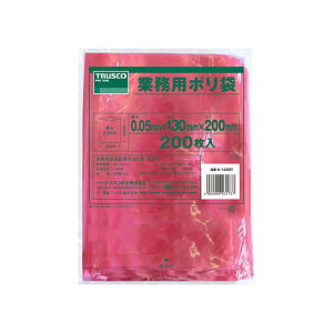 (�܂Ƃ�) TRUSCO ���^�ԐF�|���� 0.05×200×130mm A-1320R 1�p�b�N(200��) �y×5�Z�b�g�z