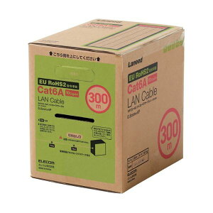 �G���R�� EU RoHS�w�ߏ���CAT6A�Ή� ����LAN�P�[�u�� �u���[ 300m/�ȈՃp�b�P�[�W�d�l LD-GPAL/BU300RS 1��