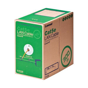 �G���R�� EU RoHS�w�ߏ���LAN�P�[�u��(Cat5e �P��) �I�����W 300m LD-CT2/DR300/RS 1�{