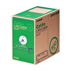 �G���R�� EU RoHS�w�ߏ���LAN�P�[�u��(Cat5e �P��) �p�[�v�� 300m LD-CT2/PU300/RS 1�{
