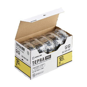 �L���O�W��(KING JIM) �e�v��PRO�e�[�v�G�R�p�b�N 18mm �� 5�� SC18Y-5P