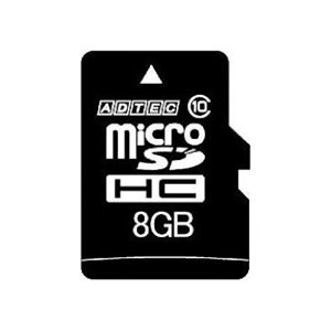 (�܂Ƃ�) �A�h�e�b�N microSDHC 8GBClass10 SD�ϊ��A�_�v�^�[�t AD-MRHAM8G/10R 1�� �y×10�Z�b�g�z