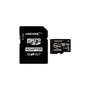 �i�܂Ƃ߁jHIDISC microSDXC�J�[�h 64GB HDMCSDX64GCL10V30�y×3�Z�b�g�z