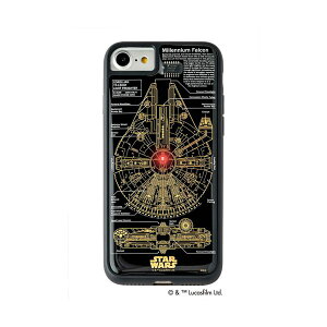 STAR WARS �X�^�[�E�E�H�[�Y �O�b�Y�R���N�V���� FLASH M-FALCON ��A�[�g iPhone 7/8�P�[�X �� F7/8B