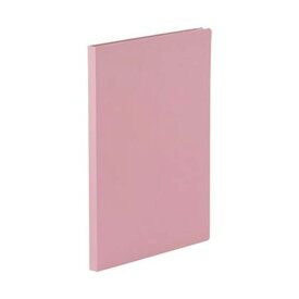 （まとめ）TANOSEE 貼り表紙クリアファイルA4タテ 20ポケット コリンスピンク 1冊【×20セット】