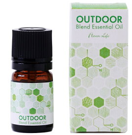 虫除け アロマ 【OUTDOOR ブレンドエッセンシャルオイル　5mL　虫よけ】 フレーバーライフ社 アレルギー 自然　オーガニック 玄関 リビング ナチュラル お店　店舗　ホテル エステ　手作り　エッセンシャルオイル　子供