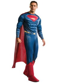 Justice League 大人用 デラックス スーパーマン コスチューム ハロウィン メンズ コスプレ 衣装 男性 仮装 男性用 イベント パーティ ハロウィーン 学芸会