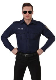 大人用 Long Sleeve ポリス 警察 Officer Shirt ハロウィン メンズ コスプレ 衣装 男性 仮装 男性用 イベント パーティ ハロウィーン 学芸会