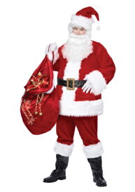 デラックス 大人用 Classic Santa Suit コスチューム ハロウィン メンズ コスプレ 衣装 男性 仮装 男性用 イベント パーティ ハロウィーン 学芸会