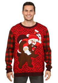 Santa vs. Bear Ugly Christmas Sweater ハロウィン メンズ コスプレ 衣装 男性 仮装 男性用 イベント パーティ ハロウィーン 学芸会