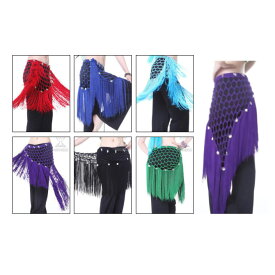 ベリーダンス 衣装 Tribal Tassel ヒップスカーフ wrap ベルト スカート Fringes 8 color コスチューム ダンス 衣装 発表会