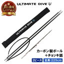 《楽天1位》 Ultimate Dive 銛 セット チョッキ 銛先 カーボンファイバー 225cm 2ピース | モリ 魚 突き シュノーケル…