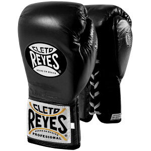 【送料無料】 REYES レイジェス ボクシング グローブ 本革 ブラック | オンス oz ボクシンググローブ 黒 格闘技 MMA メキシコ製 公式 Cleto Reyes メンズ レディース パンチング バンテージ キックボ