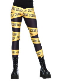 《30日 全品5%OFFクーポン》Crime Scene Tape Print Leggings クリスマス ハロウィン コスプレ 衣装 仮装 小道具 おもしろい イベント パーティ ハロウィーン 学芸会 学園祭 学芸会 ショー お遊戯会 二次会 忘年会 新年会 歓迎会 送迎会 出し物 余興 誕生日 発表会