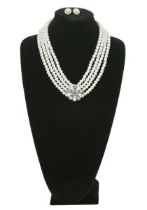 Pearl and Brooch Necklace and Earring Set | RXv ߑ   낢 Cxg p[eB \ fR[V { ANZT[ Y fB[X q  킢 Mtg v