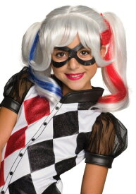 DC Superhero 女の子s Harley Quinn ウィッグ ハロウィン コスプレ 衣装 仮装 小道具 おもしろい イベント パーティ ハロウィーン 学芸会