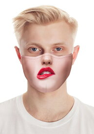Pouty Lips Safety Face マスク ハロウィン コスプレ 衣装 仮装 小道具 おもしろい イベント パーティ ハロウィーン 学芸会