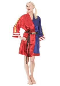 Cosplay Harley Quinn Suicide Squad Satin ���[�u �n���E�B�� �R�X�v�� �ߑ� ���� ������ �������낢 �C�x���g �p�[�e�B �n���E�B�[�� �w�|��