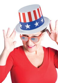 Plastic Patriotic Top 帽子 ハット ハロウィン コスプレ 衣装 仮装 小道具 おもしろい イベント パーティ ハロウィーン 学芸会