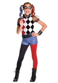 DC Superhero 女の子s デラックス Harley Quinn コスチューム ハロウィン 子ども コスプレ 衣装 仮装 こども イベント 子ども パーティ ハロウィーン 学芸会