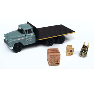 Mini ~j Metals 1957 Chevy V{[ Flatbed with Brick PalletC Cement & Wheelbarrow 1/87 Scale XP[ Diecast Model _CLXg ~jJ[  ߋ RNV ~j`A _CJ Mtg v[g