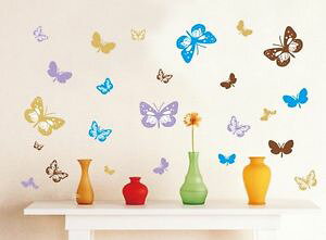DIY Art ウォールデコ ウォールステッカー インテリア 壁 シール Decor ルームステッカー ビニール Butterfly Cling Paper Mural