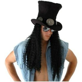 Slash Hat 大人用 男性用 メンズ 80s Rock Star クリスマス ハロウィン コスチューム コスプレ 衣装 変装 仮装