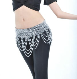 ベリーダンス 衣装 ヒップスカーフ ベルト ハンドメイド Waist beads Gold/Silver コスチューム ダンス 衣装 発表会