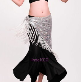 ベリーダンス 衣装 Peacock ヒップスカーフ Tribal Fringe Tassel ベルト 4 カラー コスチューム ダンス 衣装 発表会