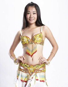 �x���[�_���X �ߑ� Outfit Flower 2 �Z�b�g �u��&�x���g 32-34A/B/C Gold �R�X�`���[�� �_���X �ߑ� ���\��