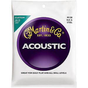 }[` Martin M130 Folk M^[ Silk and Steel Compound Wound Acoustic Strings