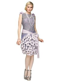 Women's Great Gatsby Daisy Buchanan Bluebells Dress コスチューム ハロウィン レディース コスプレ 衣装 女性 仮装 女性用 イベント パーティ ハロウィーン 学芸会