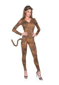 Women's Wild Leopard ボディスーツ ハロウィン レディース コスプレ 衣装 女性 仮装 女性用 イベント パーティ ハロウィーン 学芸会