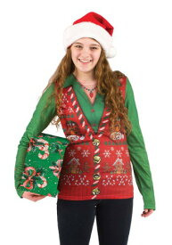 Women's Ugly Christmas Sweater ベスト Shirt ハロウィン レディース コスプレ 衣装 女性 仮装 女性用 イベント パーティ ハロウィーン 学芸会