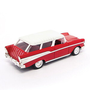 Lucky ラッキー 1957 Chevrolet シボレー Nomad - Red 1/43 スケール | ダイキャストカー ダイキャスト 車のおもちゃ 車 おもちゃ コレクション ミニチュア ダイカスト モデルカー ミニカー アメ車 ギフ