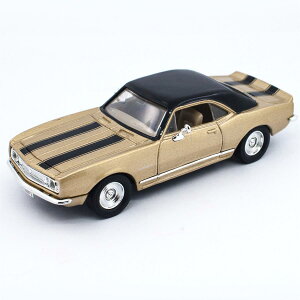 Lucky ラッキー 1967 Chevrolet シボレー Camaro Z-28 - Gold 1/43 スケール | ダイキャストカー ダイキャスト 車のおもちゃ 車 おもちゃ コレクション ミニチュア ダイカスト モデルカー ミニカー アメ車