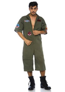 Top Gun Men's Flight Suit Romper RX`[ NX}X nEB Y RXv ߑ j  jp Cxg p[eB nEB[ w|