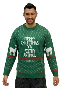 Home Alone Green Ya Filthy Animal 傫TCY Ugly Xmas Sweater NX}X nEB Y RXv ߑ j  jp Cxg p[eB nEB[ w|
