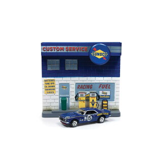 Johnny Lightning Wj[CgjO 1967 Camaro Sunoco Garage Diorama 1/64 XP[ | _CLXgJ[ _CLXg Ԃ̂   RNV ~j`A _CJXg fJ[ ~j