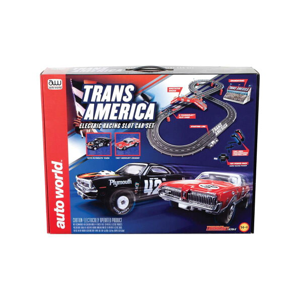 Auto World Trans Am Glory Days Slot Car Racing Set 1/64 スケール | ダイキャストカー ダイキャスト 車のおもちゃ 車 おもちゃ コレクション ミニチュア ダイカスト モデルカー ミニカー アメ車 ギフト プレゼント