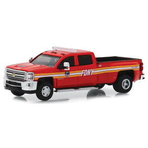 Greenlight FDNY 2018 Chevy シボレー Silverado 3500 Dually 1/64 スケール | ダイキャストカー ダイキャスト 車のおもちゃ 車 おもちゃ コレクション ミニチュア ダイカスト モデルカー ミニカー アメ車 ギ