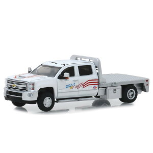 Greenlight 2018 Chevrolet V{[ Silverado 3500 Dually Flatbed - USA-1 1/64 XP[ | _CLXgJ[ _CLXg Ԃ̂   RNV ~j`A _CJXg fJ[ ~jJ[