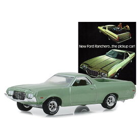 Greenlight 1972 Ford フォード Ranchero Authentic Ad Car 1/64 スケール | ダイキャストカー ダイキャスト 車のおもちゃ 車 おもちゃ コレクション ミニチュア ダイカスト モデルカー ミニカー アメ車 ギフト プレゼント