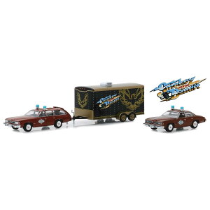 Greenlight Smokey and the Bandit 1977 Pontiac |eBAbN LeMans Safari + Sheriff BuFord tH[h T. Justice's 1977 Pontiac |eBAbN LeMans in Enclosed Car Haule Ԃ̂ v[g