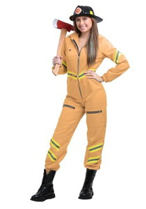 Tan Firefighter Women's 傫TCY Jumpsuit RX`[ NX}X nEB fB[X RXv ߑ   p Cxg p[eB nEB[ w|