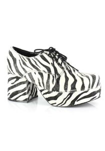 Zebra Hologram Pimp Shoe for Men | �R�X�v�� �ߑ� ���� ������ �������낢 �C�x���g �p�[�e�B ���\�� �f�R���[�V���� ���{�� �A�N�Z�T���[ �����Y ���f�B�[�X �q�� ������� ���킢�� �M�t�g �v���[��
