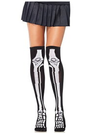 ＼本日全品5%OFFクーポン有／Skeleton Knee High Socks | コスプレ 衣装 仮装 小道具 おもしろい イベント パーティ 発表会 デコレーション リボン アクセサリー メンズ レディース 子供 おしゃれ かわいい ギフト プレゼント